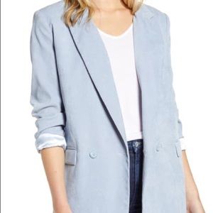Rebecca Minkoff Maurina Jacket oversized blazer Light Blue Sz 4 NWT